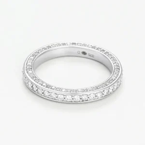 Quantité Limitée Bague Or Blanc 375/1000 "Alliance Tris" 1 ct