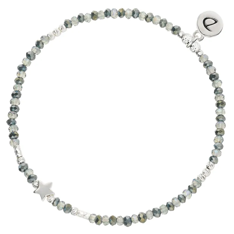Vente Directe Bracelet Élastique En Argent 925 Vert La Petite Star