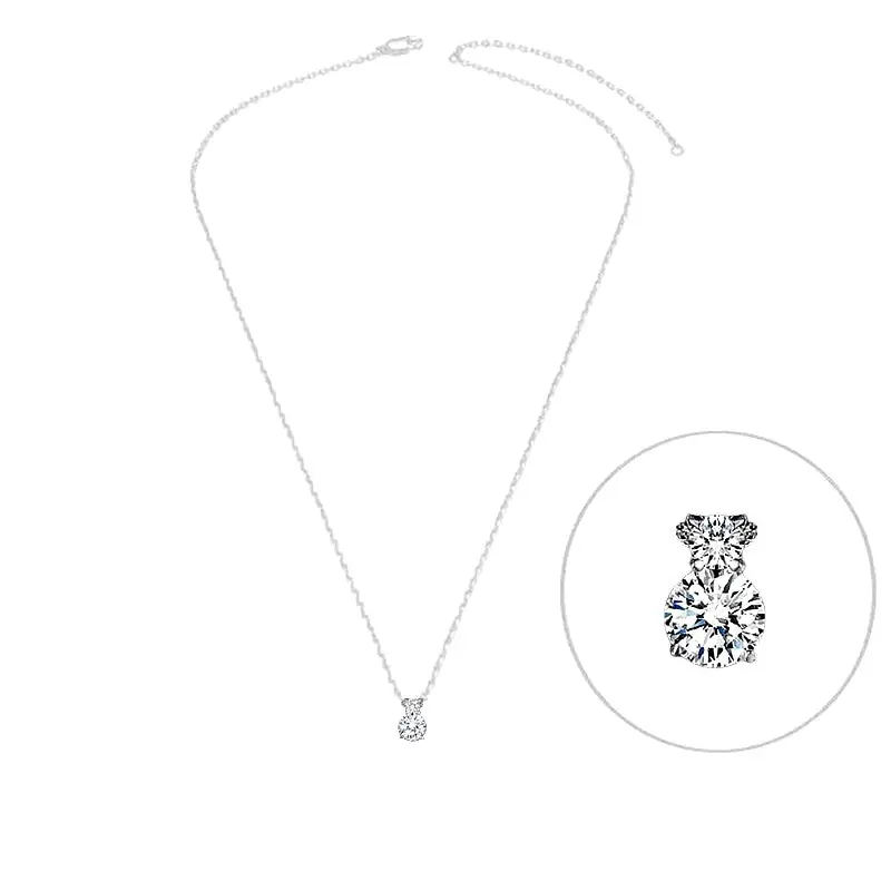 En Vogue Collier argent 925 double oxyde de zirconium sertis