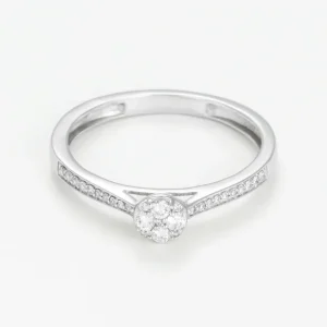 Solde Bague Or Blanc 375/1000 "Love, always"