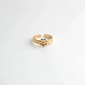 Expédition Rapide Blossom Flower - Bague - Acier inoxydable - Ajustable
