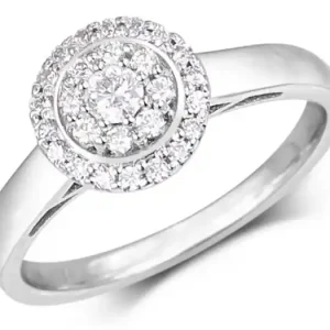 Top Vente Bague Circo à diamants en or blanc 14k pour femme