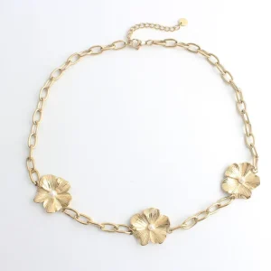 Prix Cassé Three Flowers - Collier - Acier inoxydable