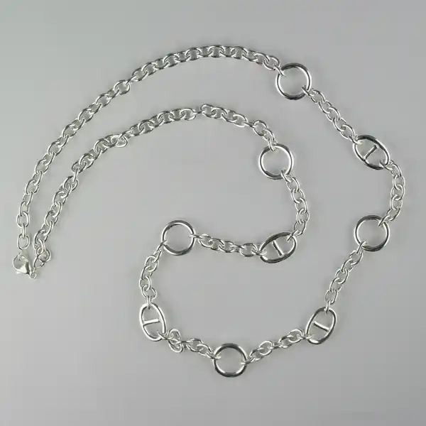 Meilleure Vente Sautoir Argent "SENIX" 4 MARINE 2 ANX FR25/ 70cm | BIJOUX ARGENT FANTAISIE | MADILAR