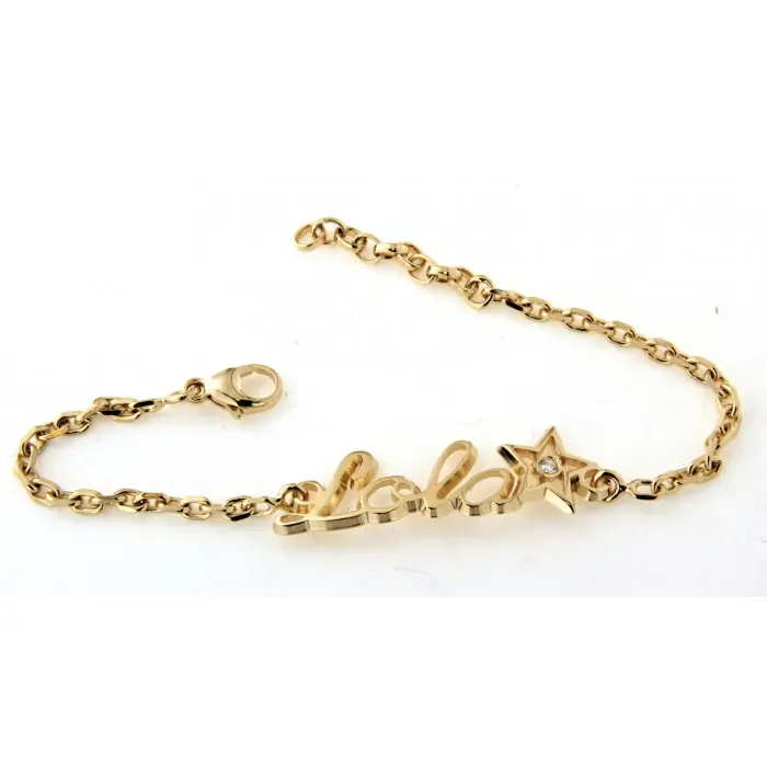 Acheter Direct Bracelet prénom plaqué or avec étoile et oxyde