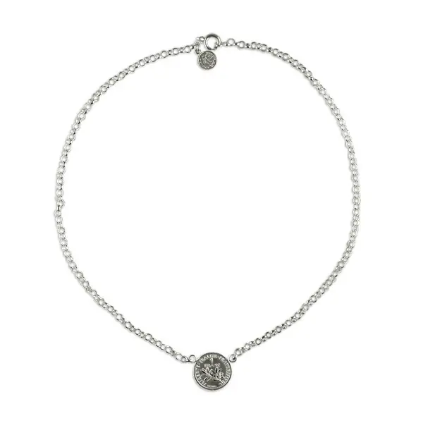 Collier Argent DUCA 1 PIECE 1 Franc | BIJOUX FANTAISIE HAUT DE GAMME | MADILAR Prix Choc