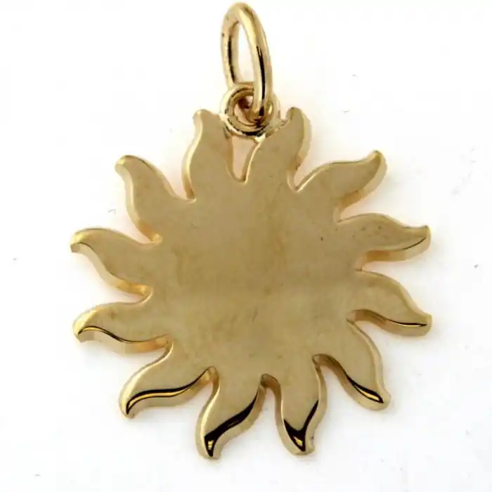 Satisfait Ou Remboursé Pendentif plaqué or soleil