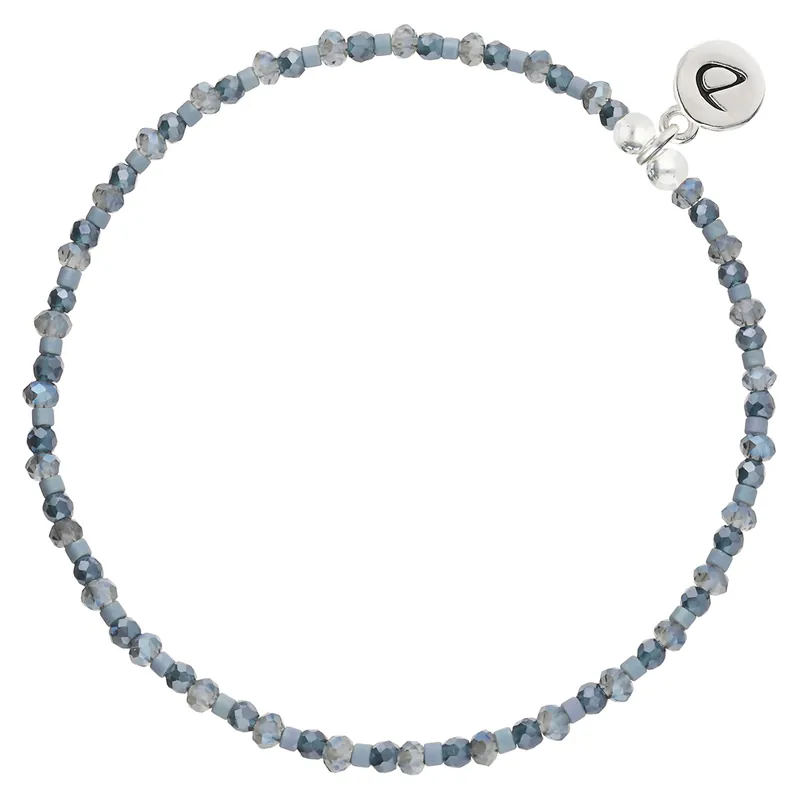 Bracelet Élastique En Argent 925 Bleu Matala Vente Directe