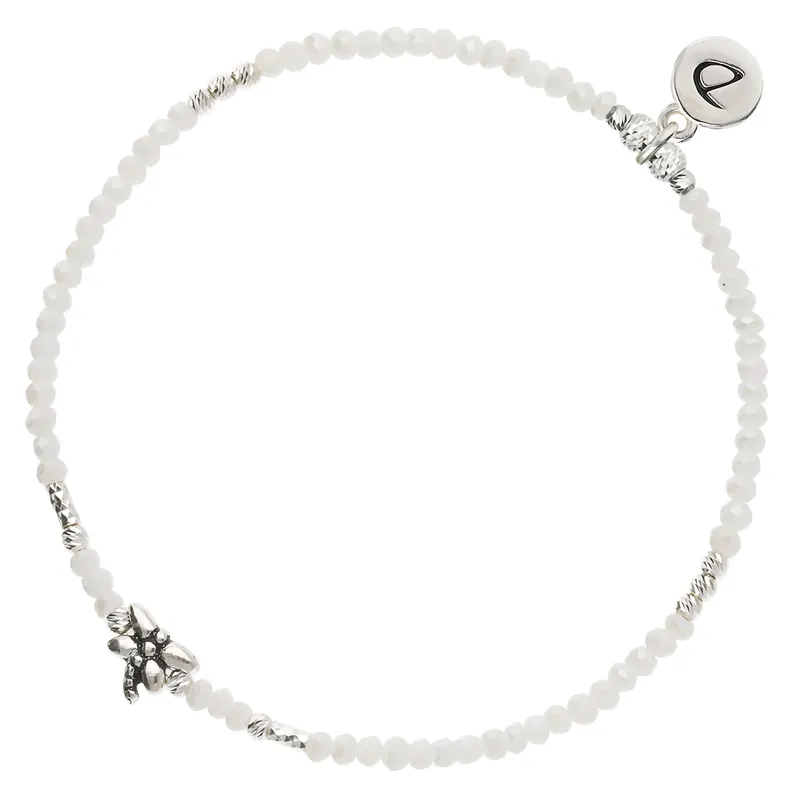 Bracelet Élastique En Argent 925 Blanc Ma Libellule Soldes
