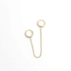 Chain - Double boucle d'oreille - Acier inoxydable Satisfait Ou Remboursé