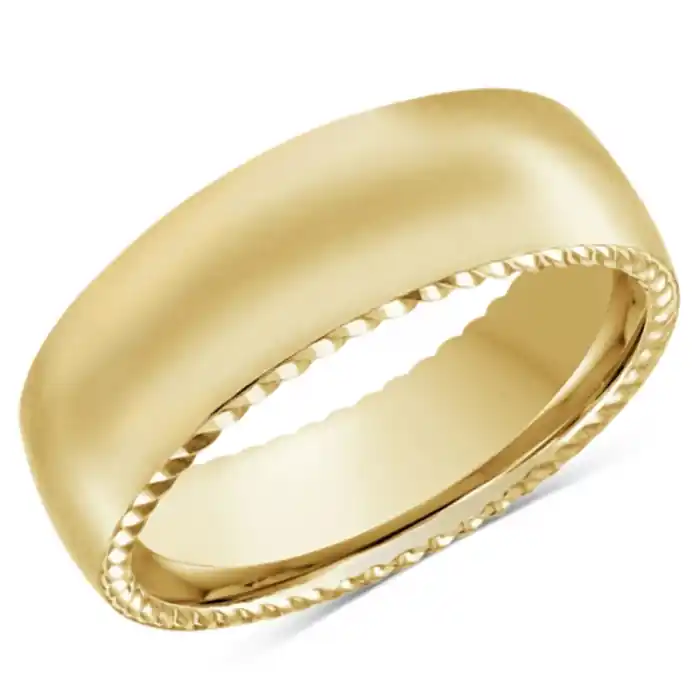 Tressoria – Jonc 5 mm à profil tressée en or jaune 10k poli pour homme Remise