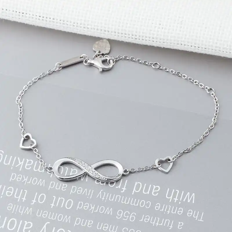 Bracelet Infini Elégant avec Coeur Usine Directe