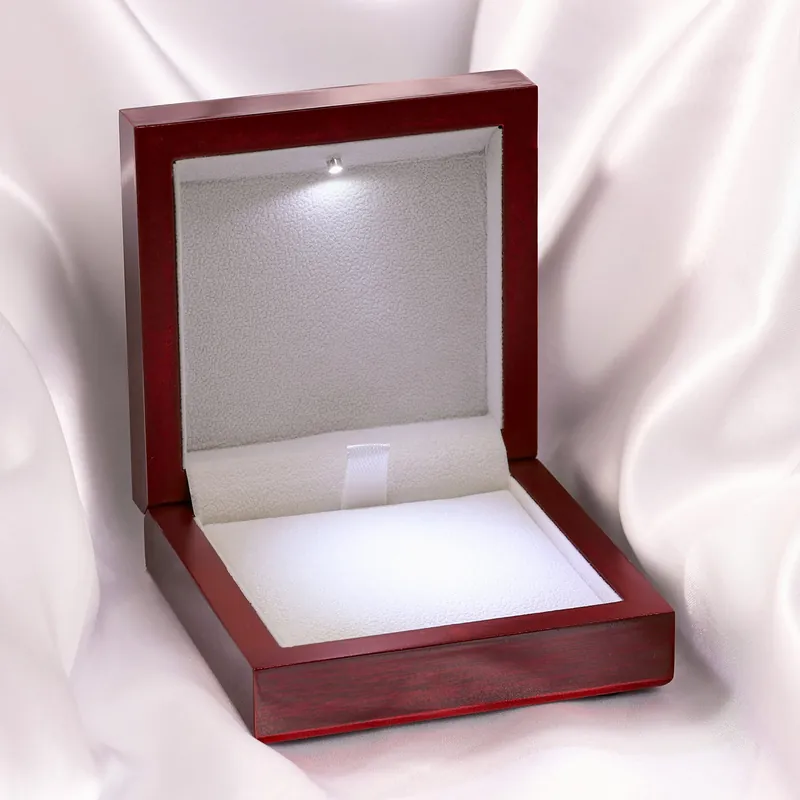 Boîte à bijoux coffret collier bracelet créative avec éclairage LED ou non LED Meilleur Prix