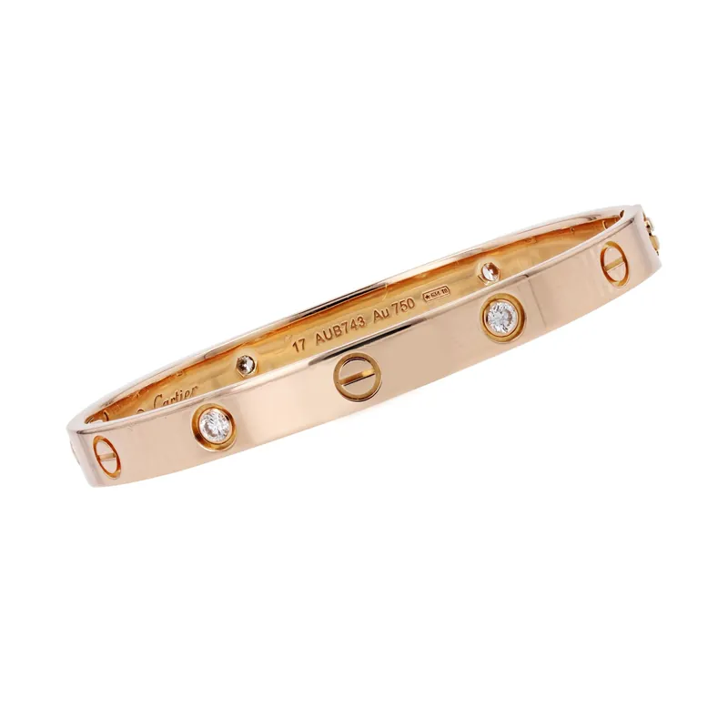 Nouveauté Bracelet Cartier Love 4 diamants Diamètre 17