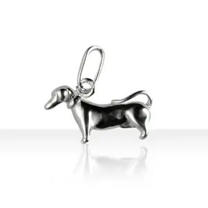 Promotion Pendentif Argent BASSET | BRELOQUES | ANIMAUX | MADILAR