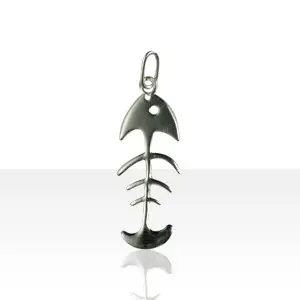 Remise Pendentif Argent ARETE DE POISSON | BRELOQUES | Bijou original | MADILAR