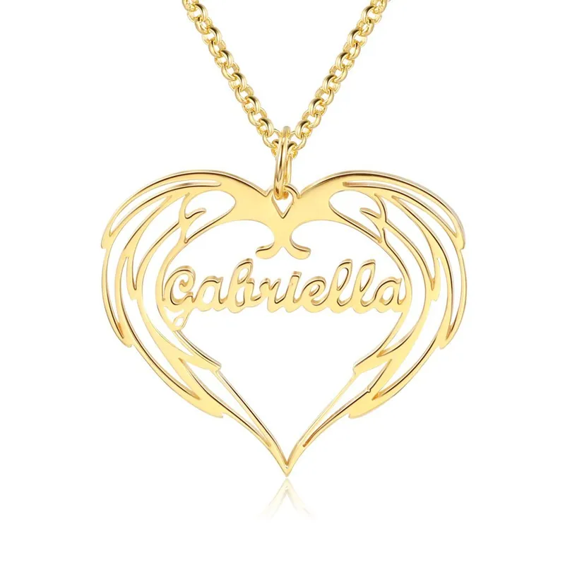Super Prix À ma Fille - Collier Personnalisé coeur aille