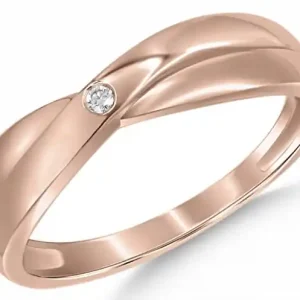Acheter En Ligne Jonc Enzo solitaire diamant serti massé en or rose 10k pour homme
