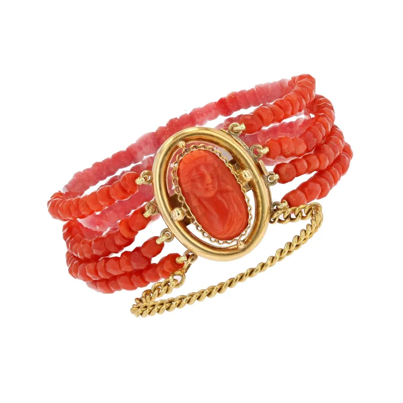 Bracelet corail et or ancien Meilleur Prix
