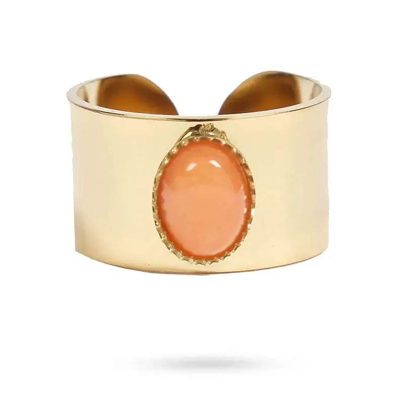 Petit Prix Bagues pour femme acier inoxydable Anna pierre naturelle du soleil