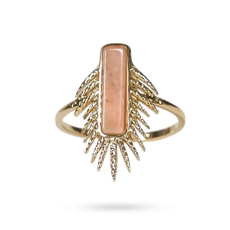Bagues pour femme acier inoxydable Suzie pierre naturelle du soleil Petit Prix
