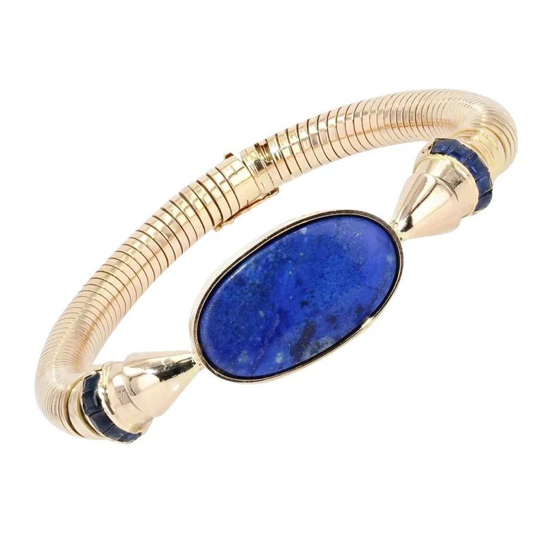 Seulement Aujourd’hui Bracelet tubogaz lapis lazuli et saphirs