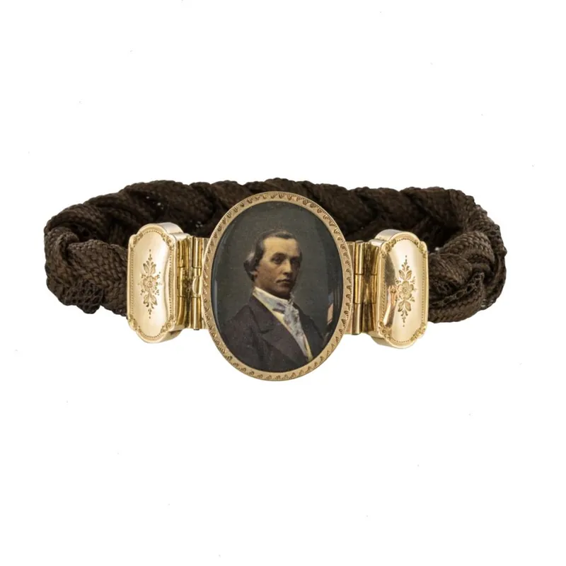 Bracelet ancien cheveux photographie d'un élégant Affaire À Saisir