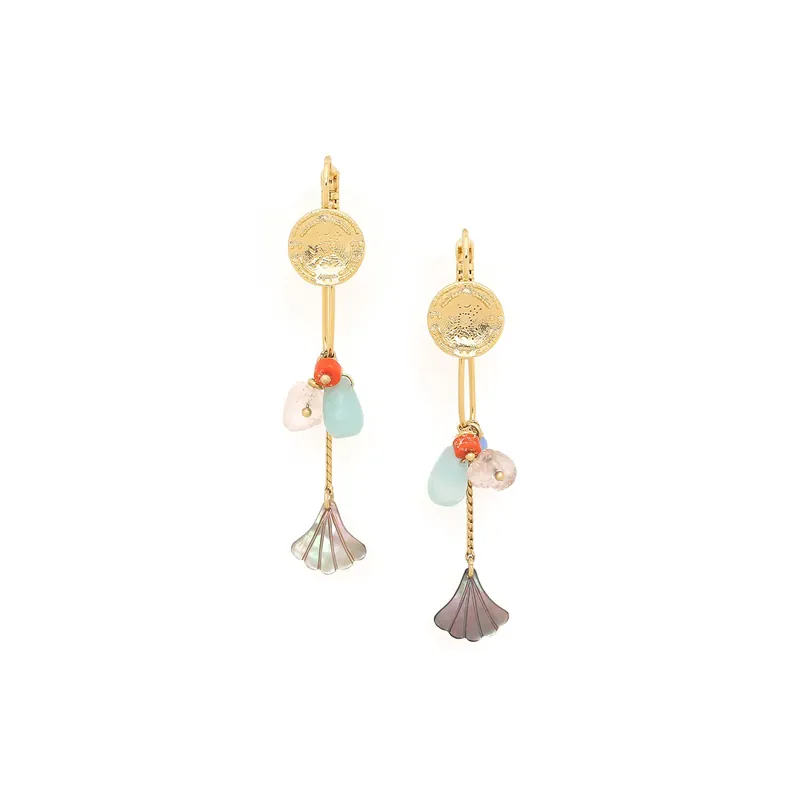 Vente Directe Boucles d'oreilles dormeuses longues - Layla