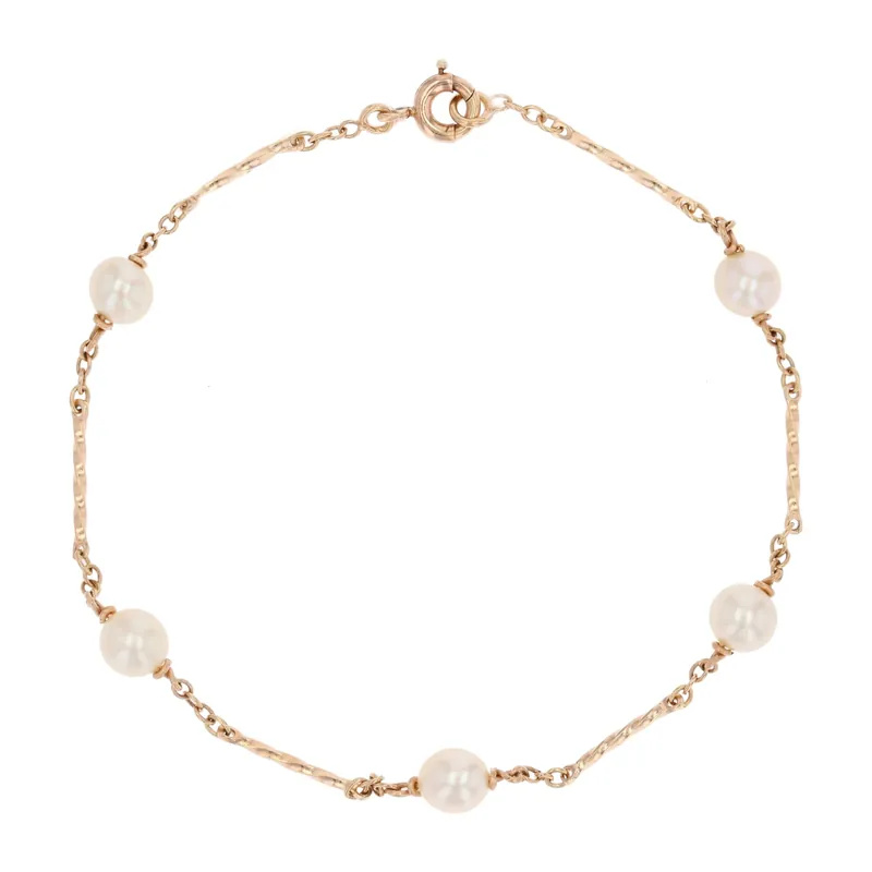 Must-Have Bracelet or rose et perles de culture