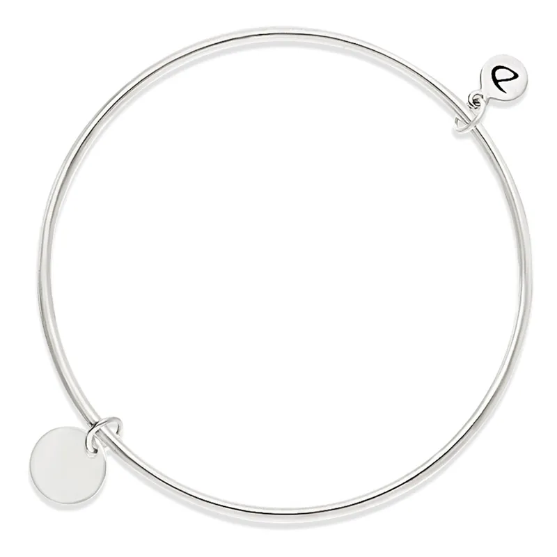 JONC ROND TUBE ROND PASTILLE LISSE 12MM Argent 925 Gravable Remise