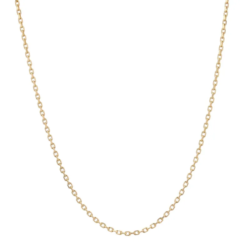 Longue chaine maille forçat limée or jaune Top Qualité