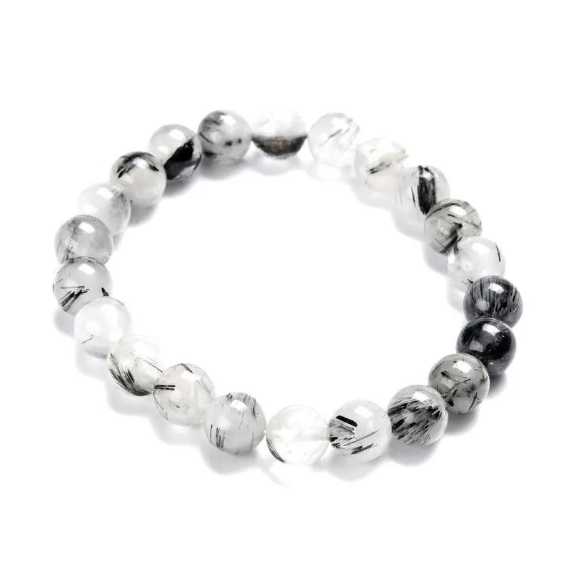 Bracelet pour homme ou femme pierres naturelles tourmaline 8 mm Offre Spéciale