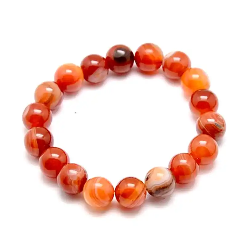 Vente Directe Bracelet pour homme ou femme pierres naturelles agate rayée 6 mm
