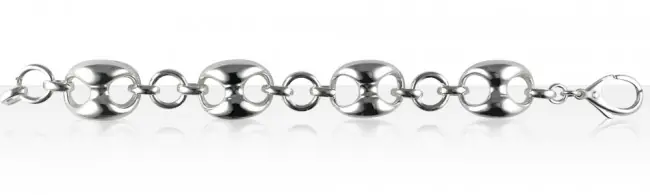 Bracelet Argent "MARINA" Anneaux 4 MOtifs PM | BIJOUX FANTAISIE HAUT DE GAMME | MADILAR Satisfait Ou Remboursé