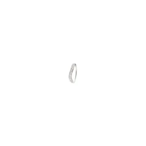Vente Directe Bague Or Blanc 375/1000 "Ondes Lumineuses"Diamants: 0,21ct/42