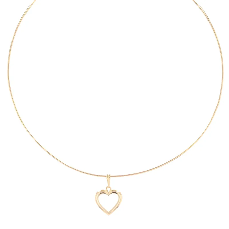 Prix Bas Collier torque en or et son pendentif cur