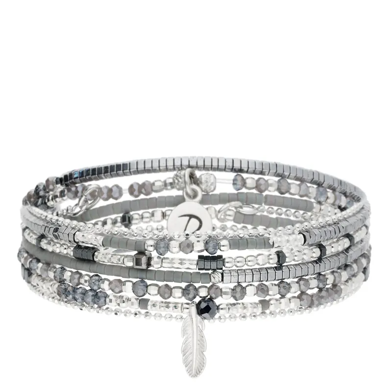 BRACELET 5 TOURS GRIS HÉMATITE MACEIO Commander Vite