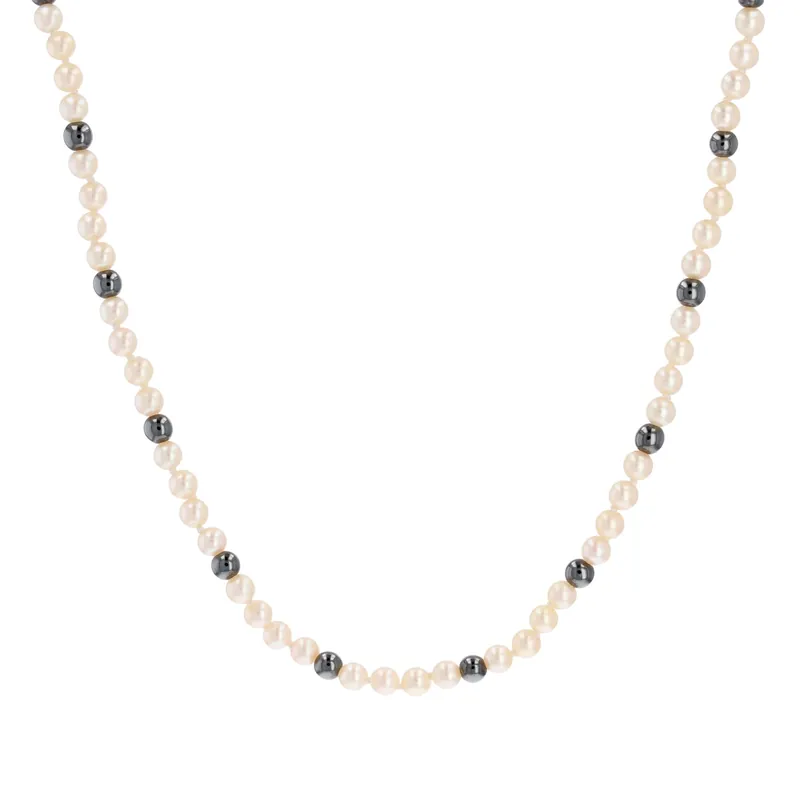 Prix Bas Collier perles de culture et hématites