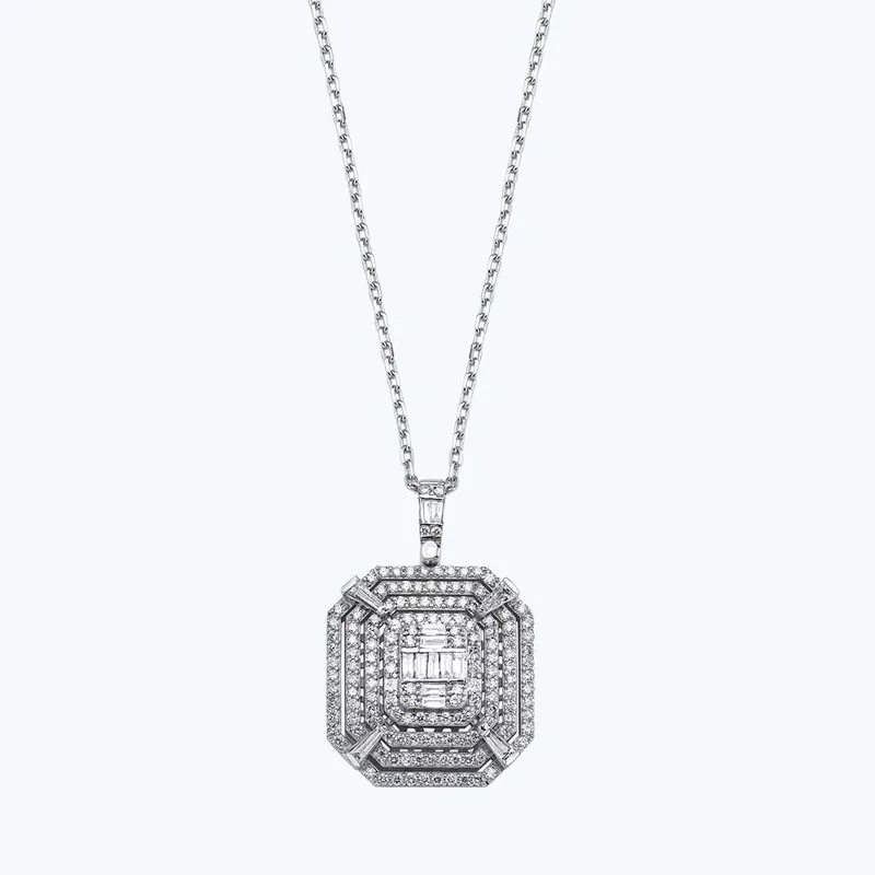 Collier Baguette Diamant Nouvel Arrivage