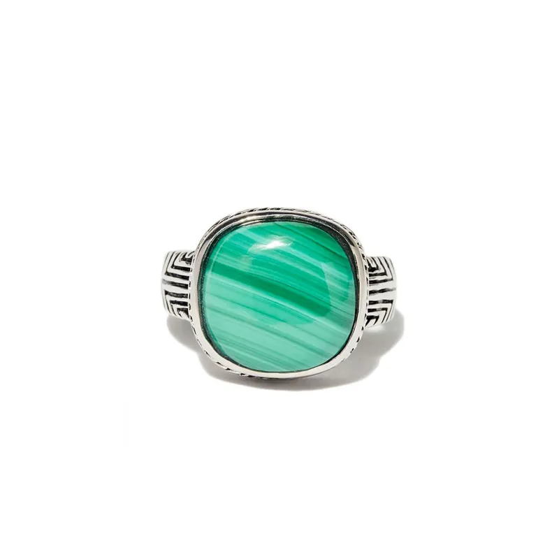 Acheter En Ligne Bague Romero Malachite 6,70 et Argent Massif 925/1000