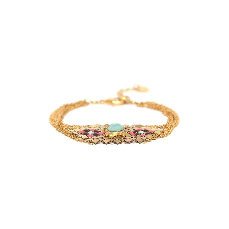 Prix Choc Bracelet ajustable 6 rangs de chaine - Noemie