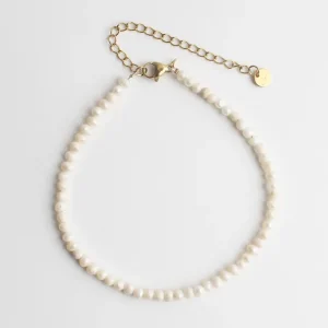 Satisfait Ou Remboursé 100% Real Fresh Water Pearl - Bracelet de cheville - Acier inoxydable