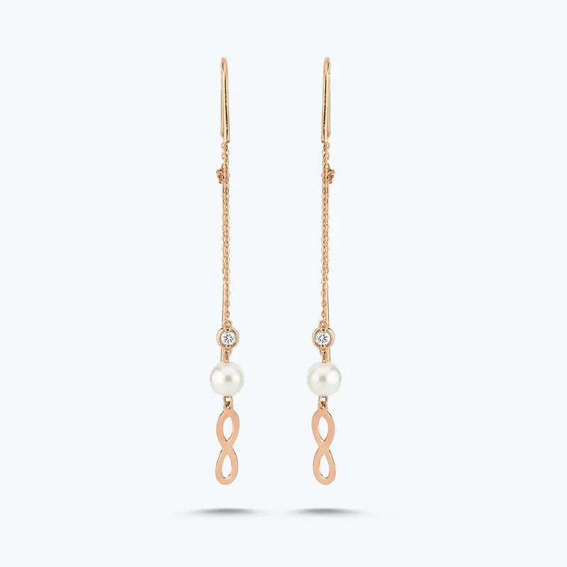 Boucles d'Oreilles Diamant Perle Solde