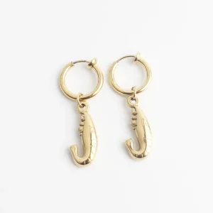 Crevette - Boucles d'oreilles - Acier inoxydable Acheter En Ligne