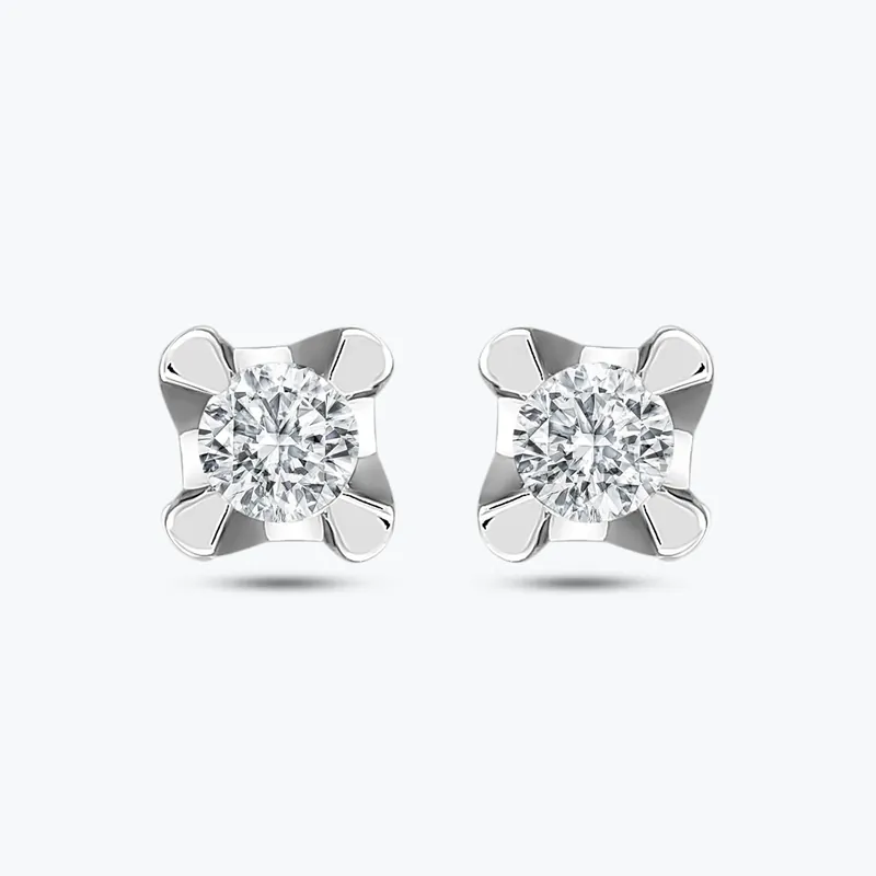 Pas Cher Boucles d'Oreilles Diamant Solitaire