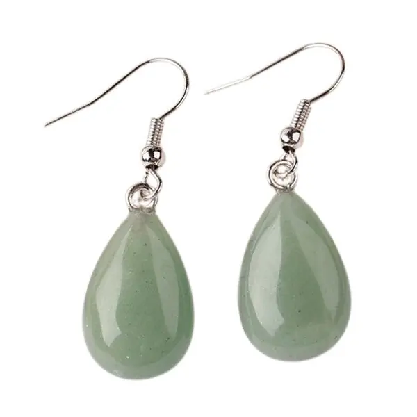 Boucles d'oreilles pierre naturelle goutte aventurine Achat Immédiat