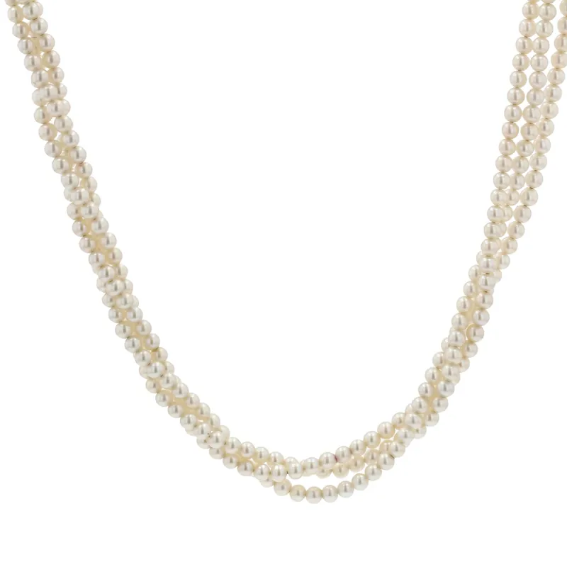 Collier perles de culture et fermoir ancien en or Nouvel Arrivage