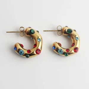 Livraison Gratuite Alba - Clous d'oreilles - Boucles d'oreilles - Acier inoxydable