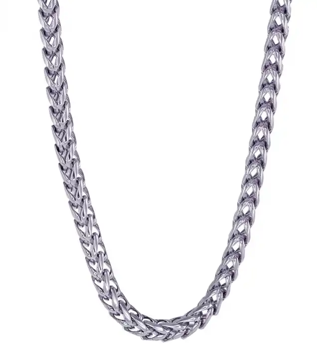 Prix Cassé Chaine Franco arrondi 5 mm en acier inoxydable pour homme