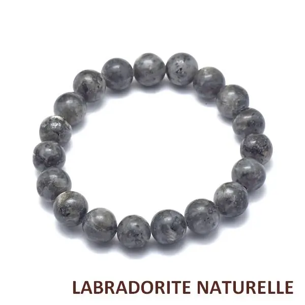 Bracelet pour homme ou femme - pierre naturelle 8 mm - Labradorite Prix Cassé